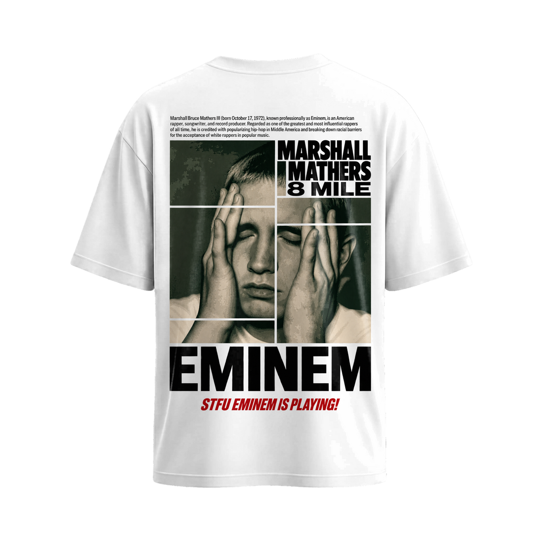 Be Autyst Eminem Marshall Mathers White T-Shirt