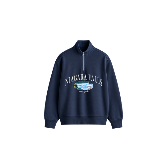 Be Autyst Falls District Navy Quarter-Zip Sweatshirt