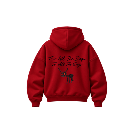 Be Autyst For All The Dogs Red Hoodie