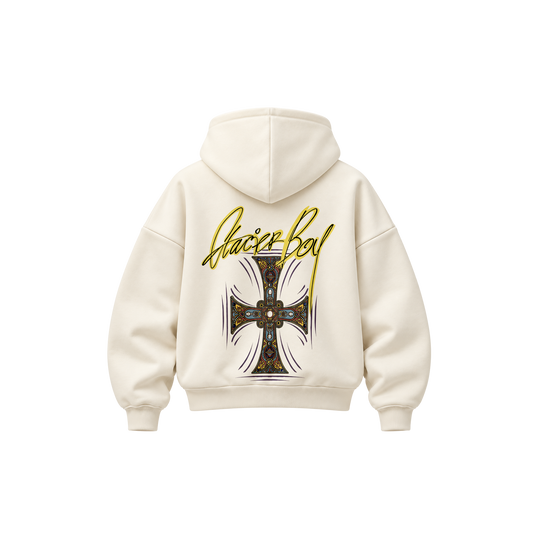 Be Autyst Glacier Boy Off White Hoodie