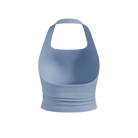 Be Autyst Halter Neck Powder Blue Top