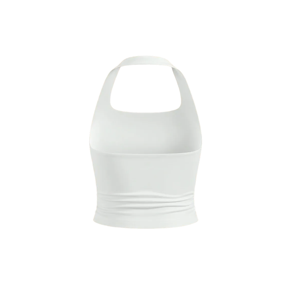 Be Autyst Halter Neck White Top