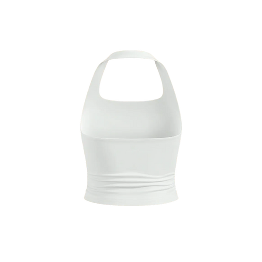 Be Autyst Halter Neck White Top