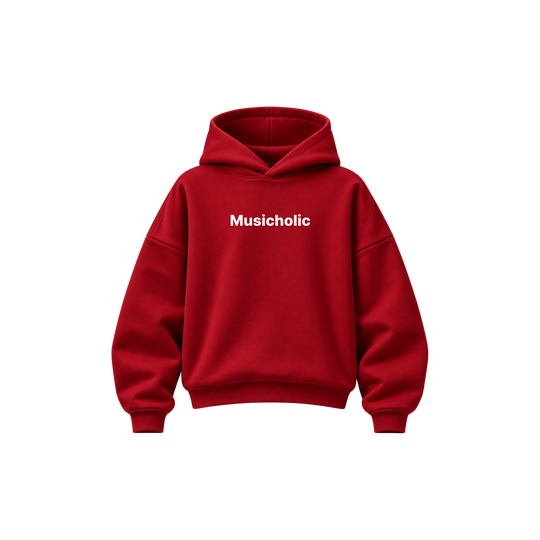 Be Autyst Musicholic Red Hoodie