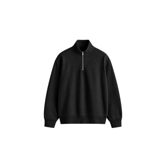 Be Autyst Nevermind Black Quarter-Zip Sweatshirt