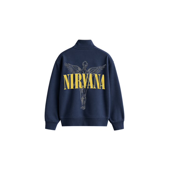 Be Autyst Nevermind Navy Quarter-Zip Sweatshirt