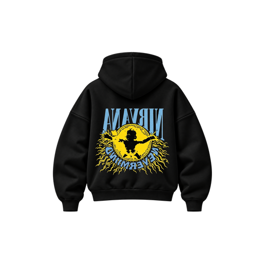 Be Autyst Nirvana 93 Black Hoodie