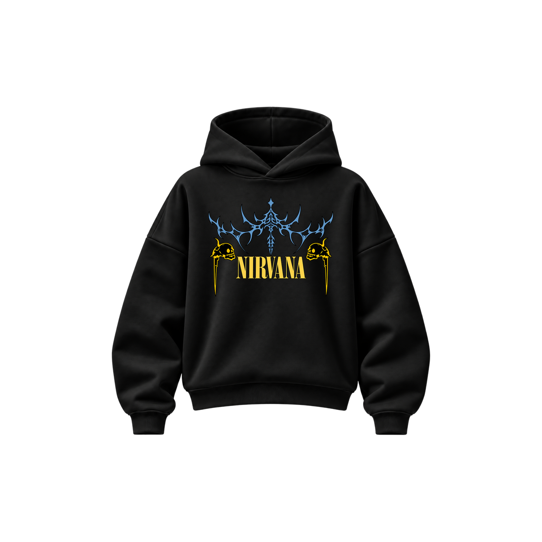Be Autyst Nirvana 93 Black Hoodie