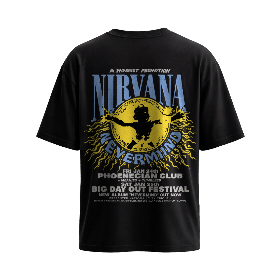 Be Autyst Nirvana 93 Black T-Shirt