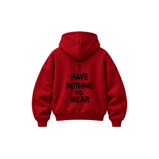 Be Autyst Nothing to Wear Red Hoodie