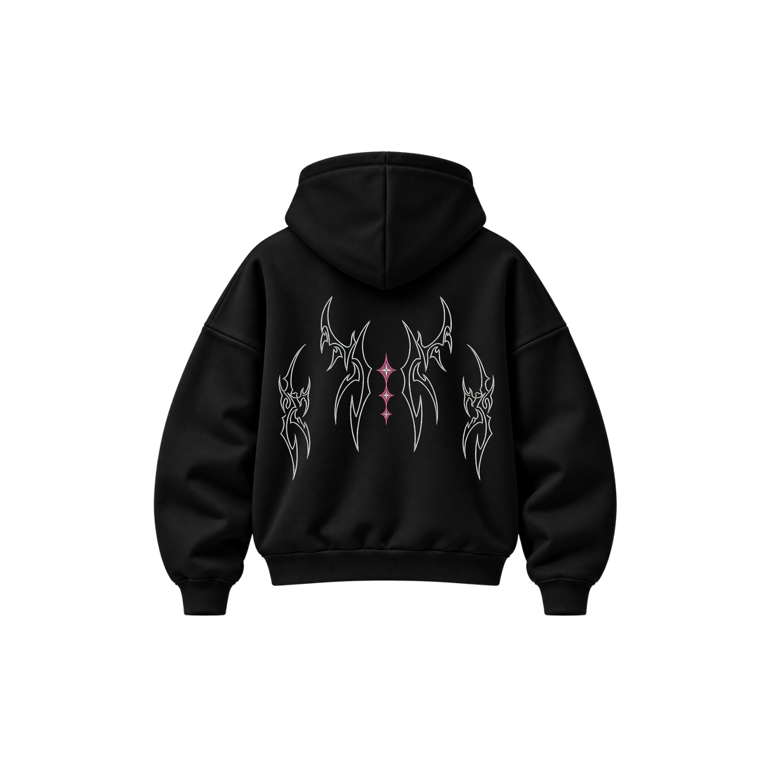 Be Autyst Pink Star Black Hoodie