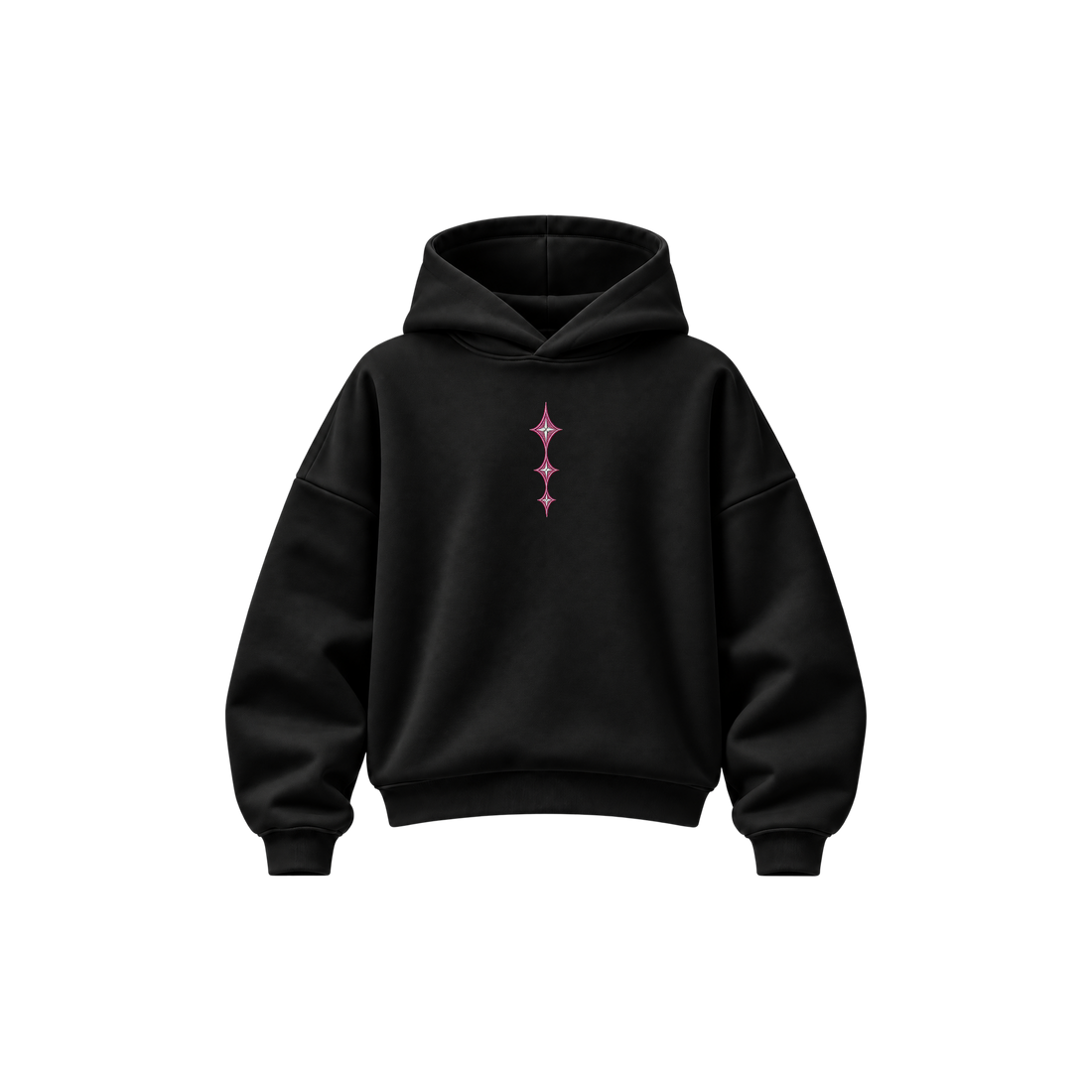 Be Autyst Pink Star Black Hoodie
