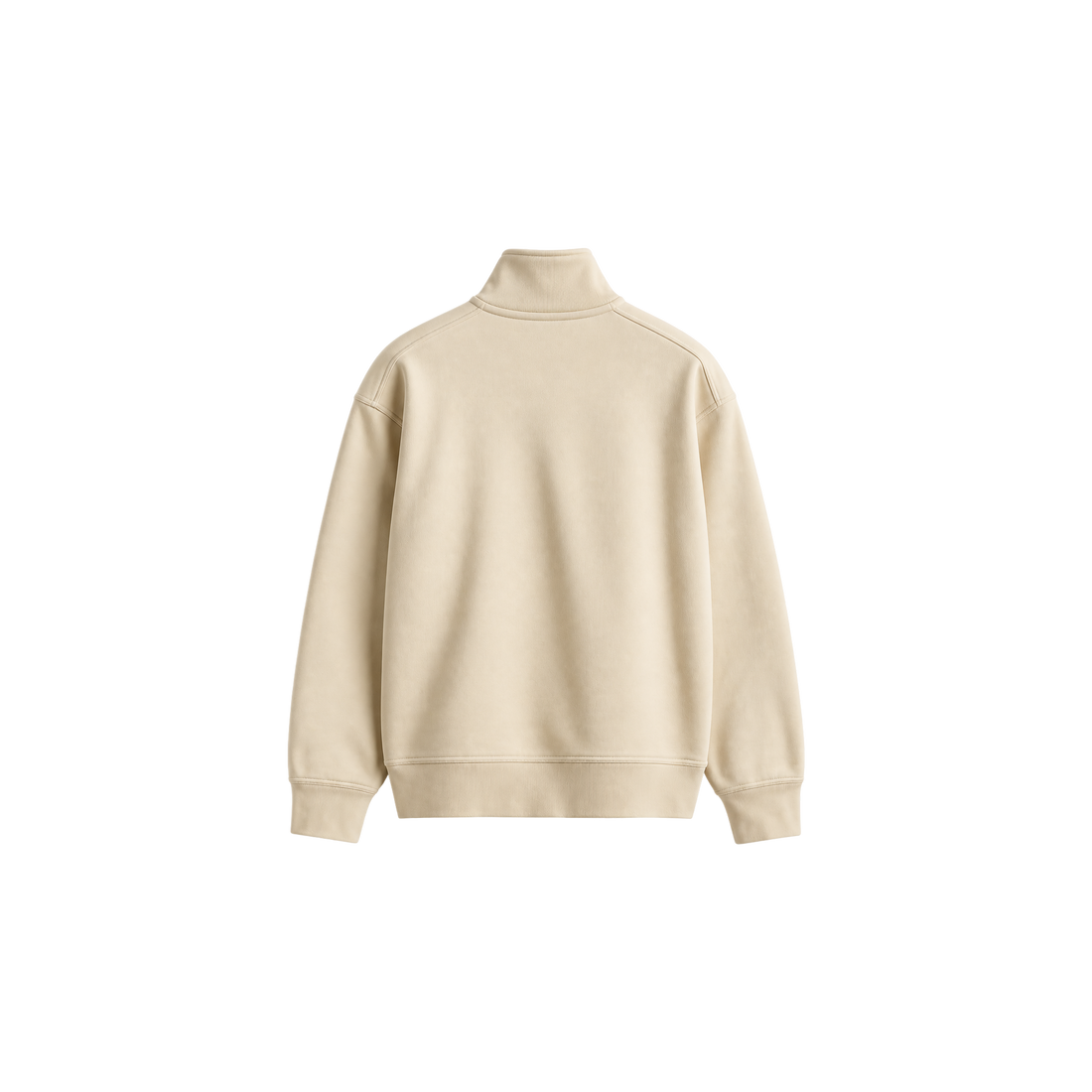 Be Autyst Static Noise Beige Quarter Zip Sweatshirt