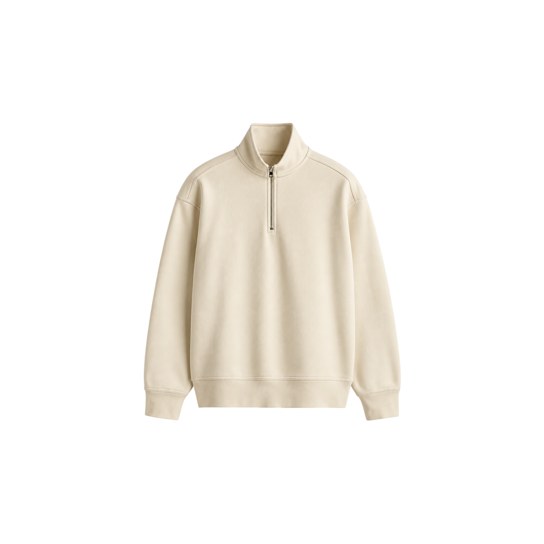 Be Autyst Static Noise Beige Quarter Zip Sweatshirt