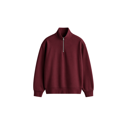 Be Autyst Static Noise Crimsion Quater Zip Sweatshirt