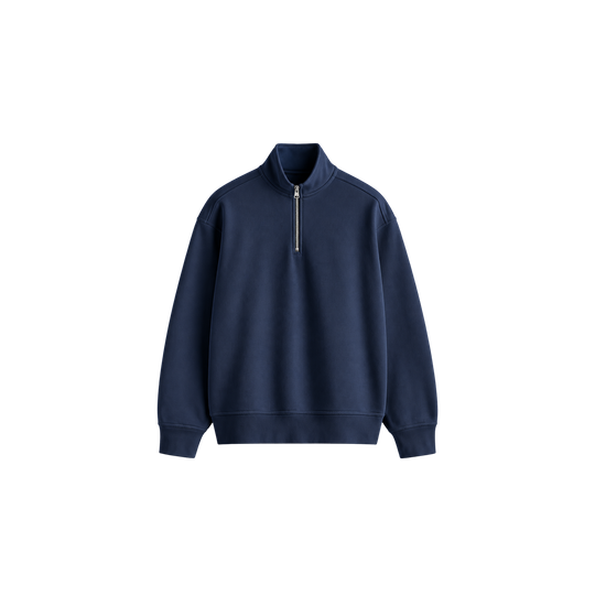 Be Autyst Static Noise Navy Quarter Zip Sweatshirt