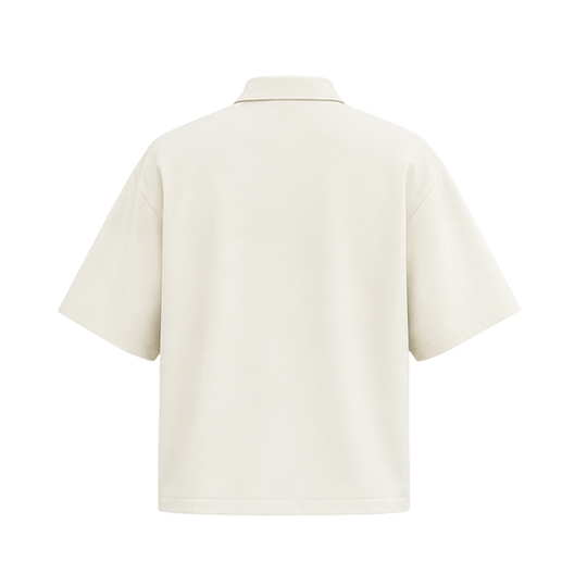 Be Autyst The Fern Ivory Zip Polo