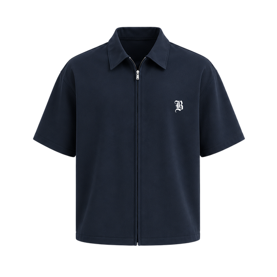 Be Autyst The Fern Midnight Zip Polo