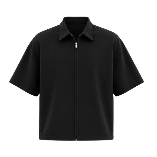 Be Autyst The Fern Noir Zip Polo