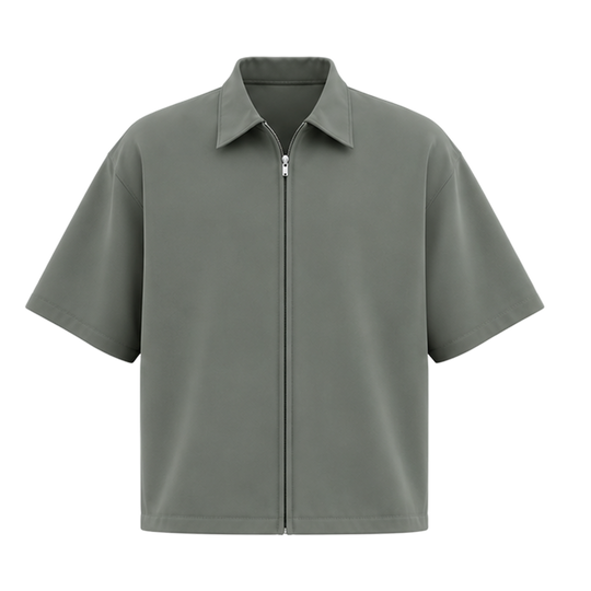 Be Autyst The Fern Olive Zip Polo