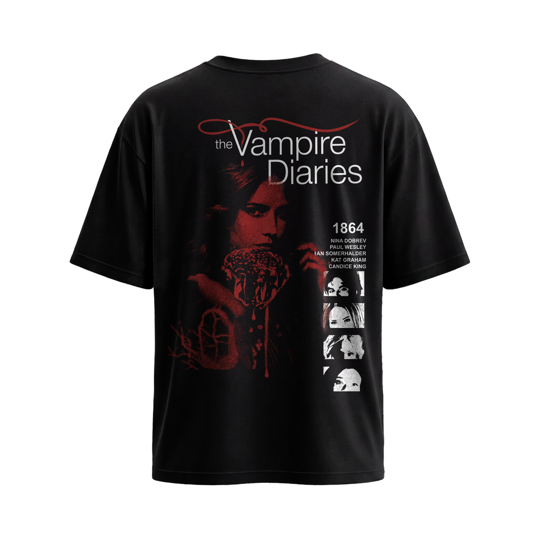 Be Autyst Vampire Diaries Black T-Shirt