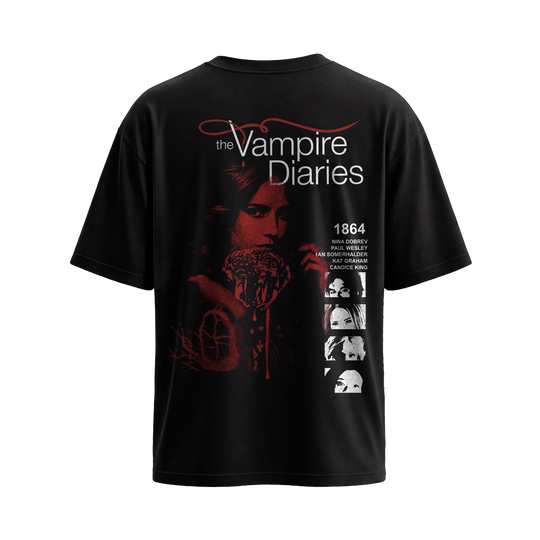 Be Autyst Vampire Diaries Black T-Shirt
