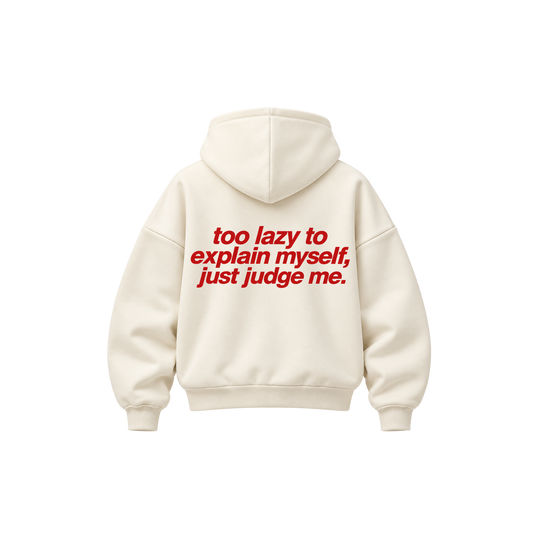 Be Autyst Zero Judgement Off White Hoodie