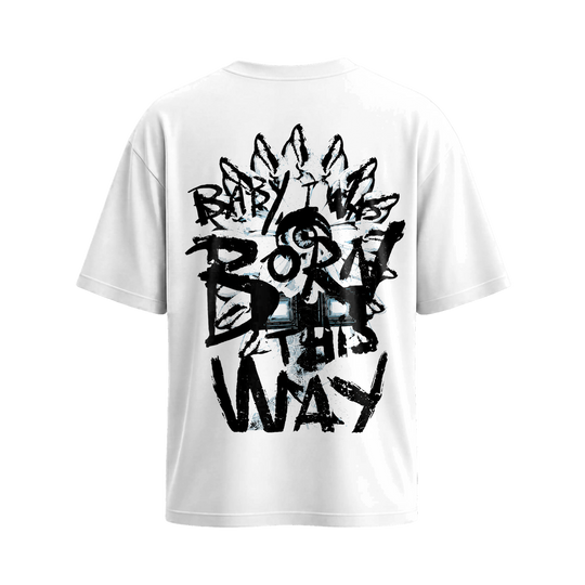 Be Autyst Born This Way White T-Shirt