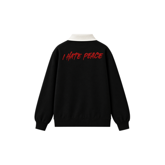 Be Autyts Chaos Theory Black Polo Sweatshirt