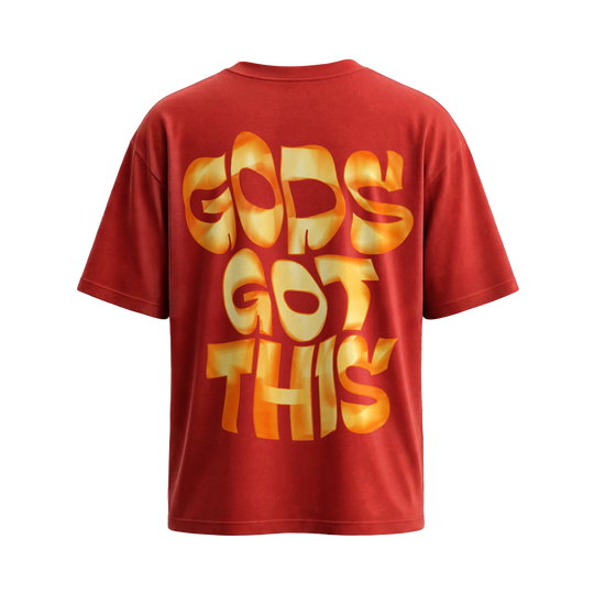 Be Autyts Faith Over Fear Red T-Shirt
