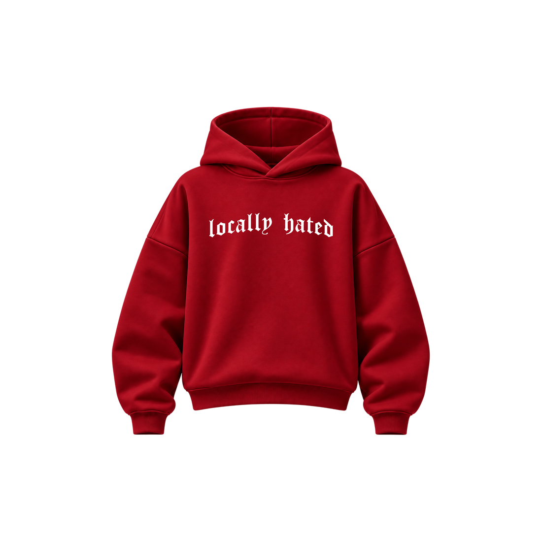 Be Autyts Locally Hated Red Hoodie