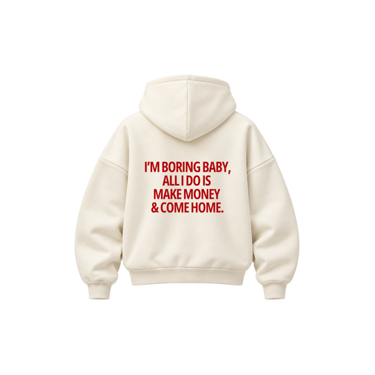 Be Autyts Money Mindset Off White Hoodie