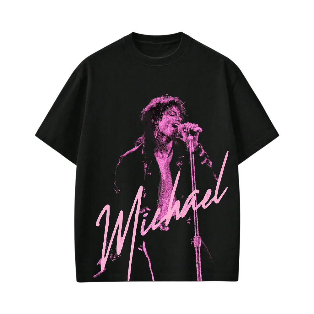 Beautyst Neon Pink Performer Black T-shirt