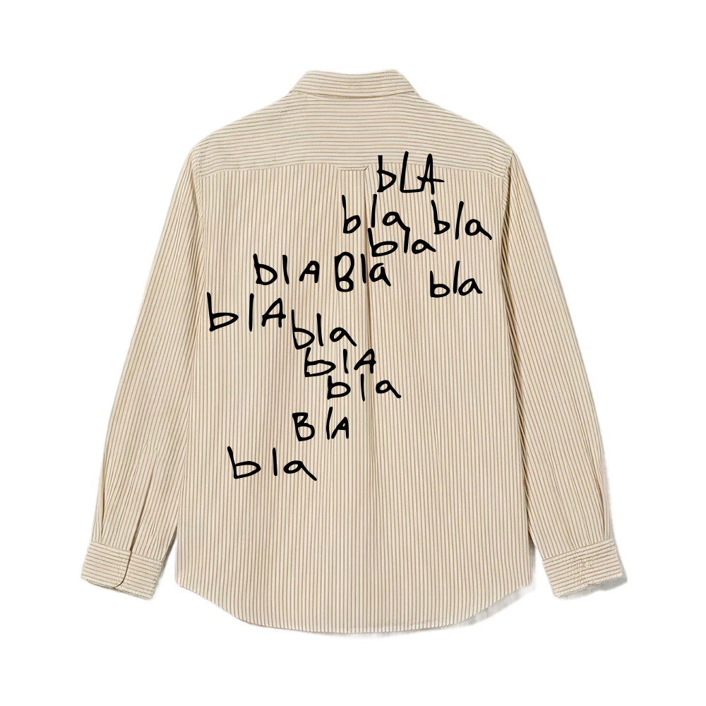 Bla Bla Be Autyst Beige Striped Shirt