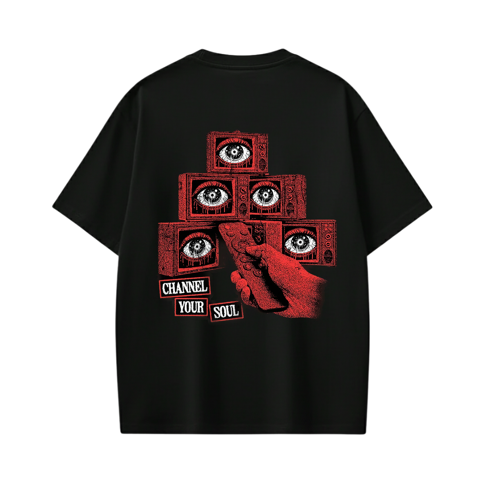 CHANNEL YOUR SOUL  BE AUTYST BLACK T-SHIRT