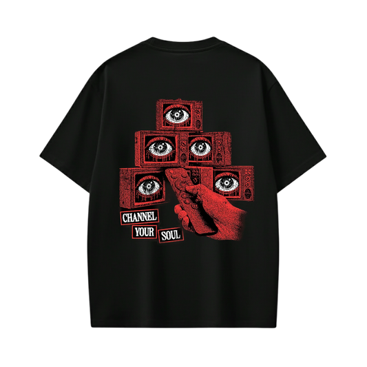 CHANNEL YOUR SOUL  BE AUTYST BLACK T-SHIRT