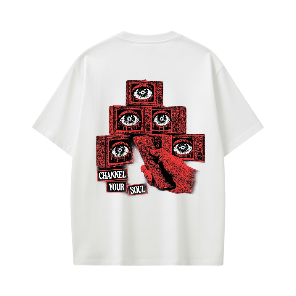 CHANNEL YOUR SOUL  BE AUTYST WHITE T-SHIRT