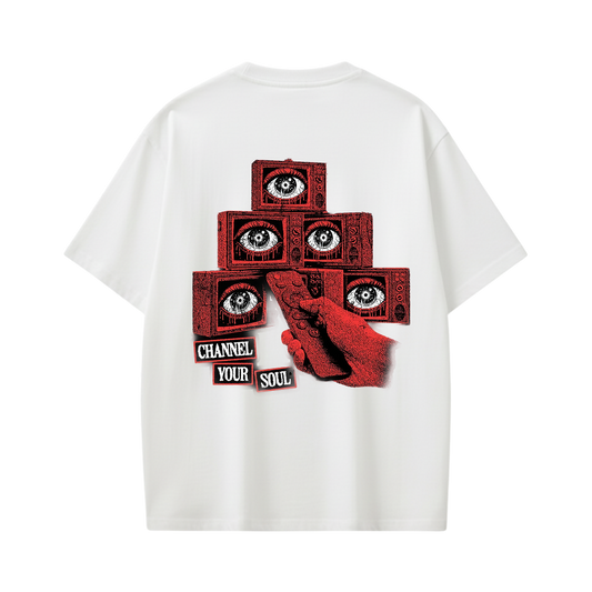 CHANNEL YOUR SOUL  BE AUTYST WHITE T-SHIRT