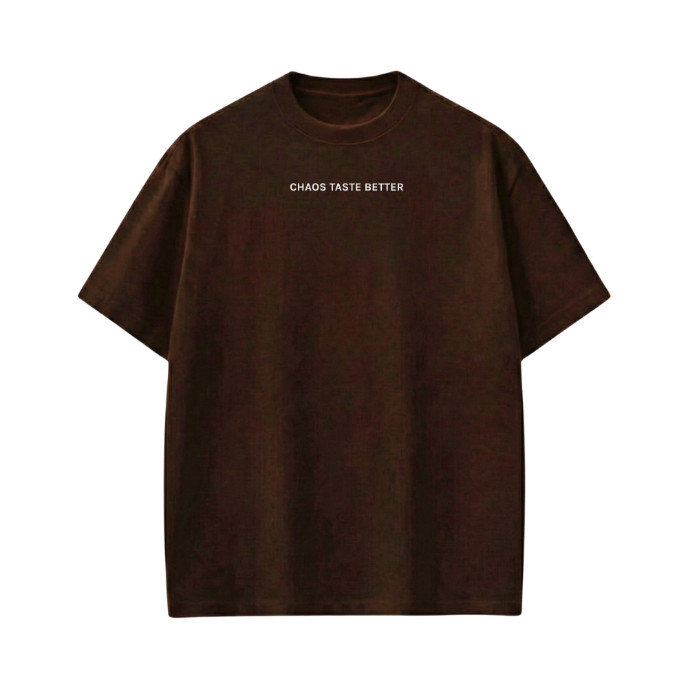 CHAOS  BE AUYTST BROWN T-SHIRT BACK