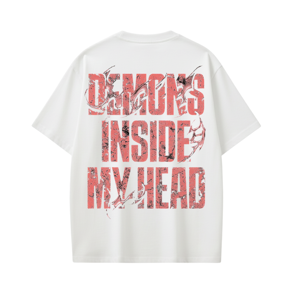 DEMONS  BE AUYTST WHITE T-SHIRT