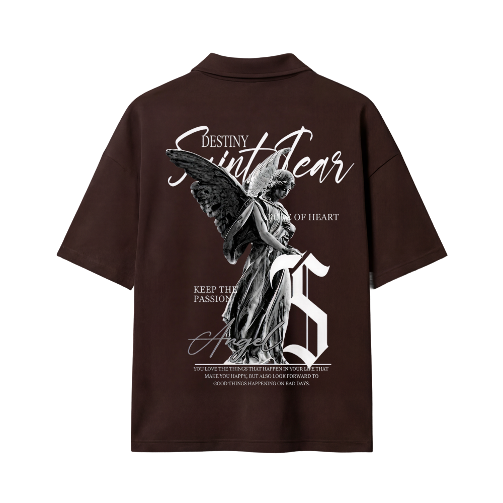 Destiny Be Autyst Quater Zip Brown T-Shirt