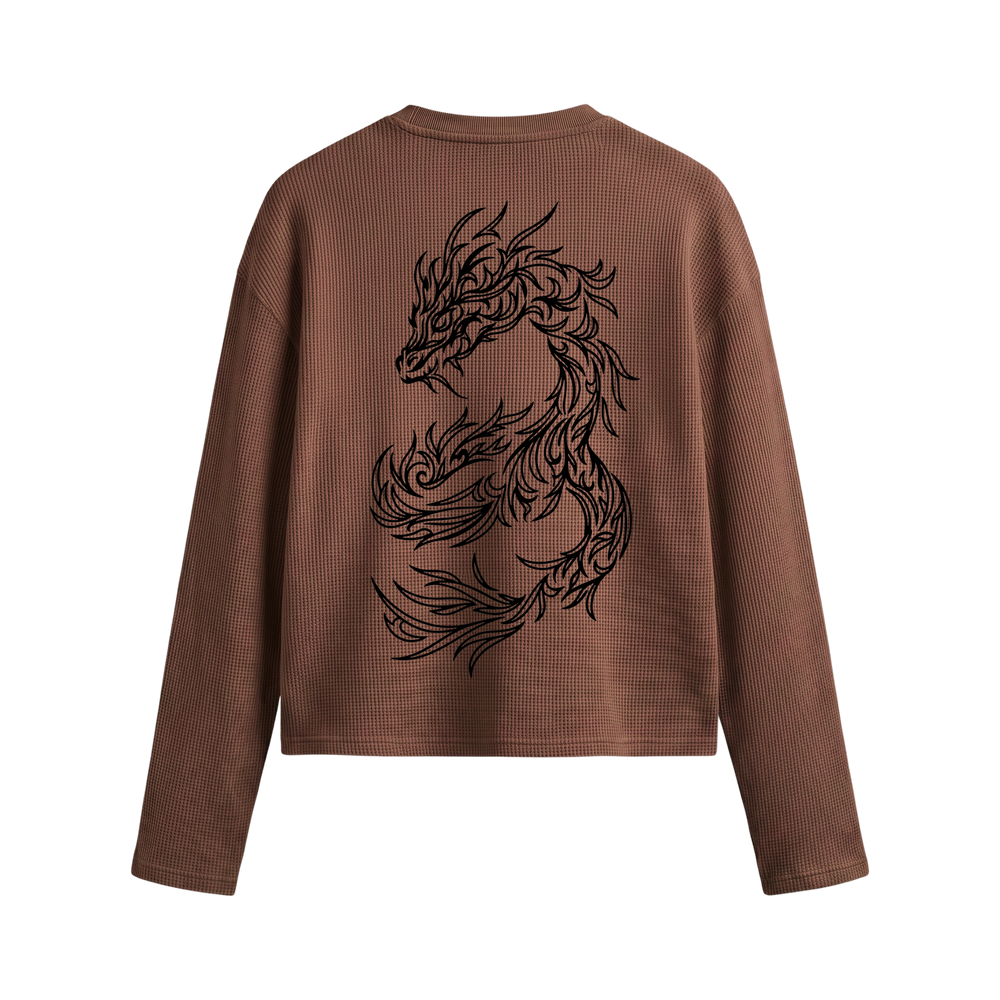 Dragon Mocha Brown Waffle T-shirt