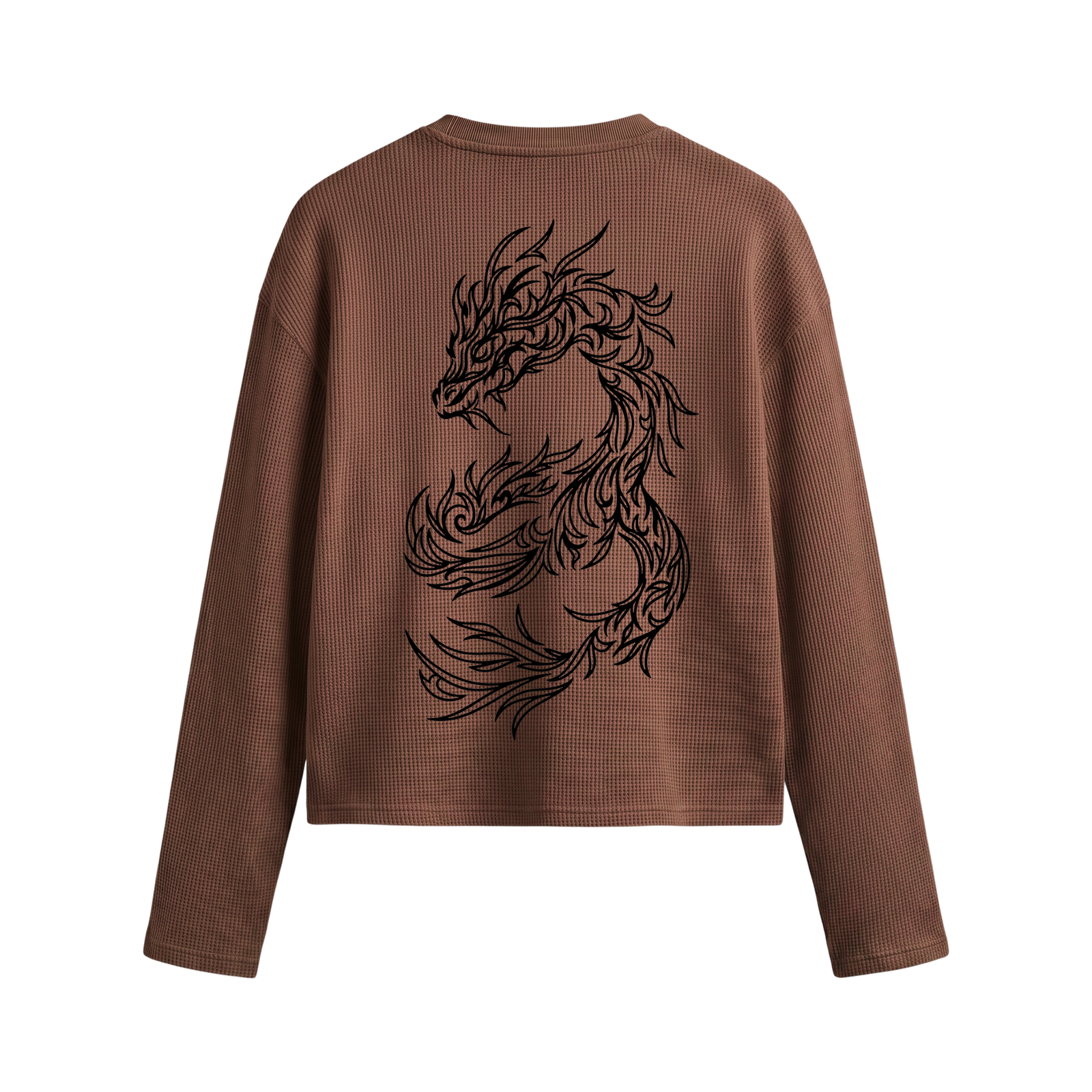 Dragon Mocha Brown Waffle T-shirt