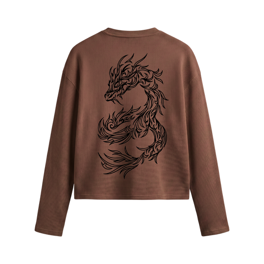 Dragon Mocha Brown Waffle T-shirt