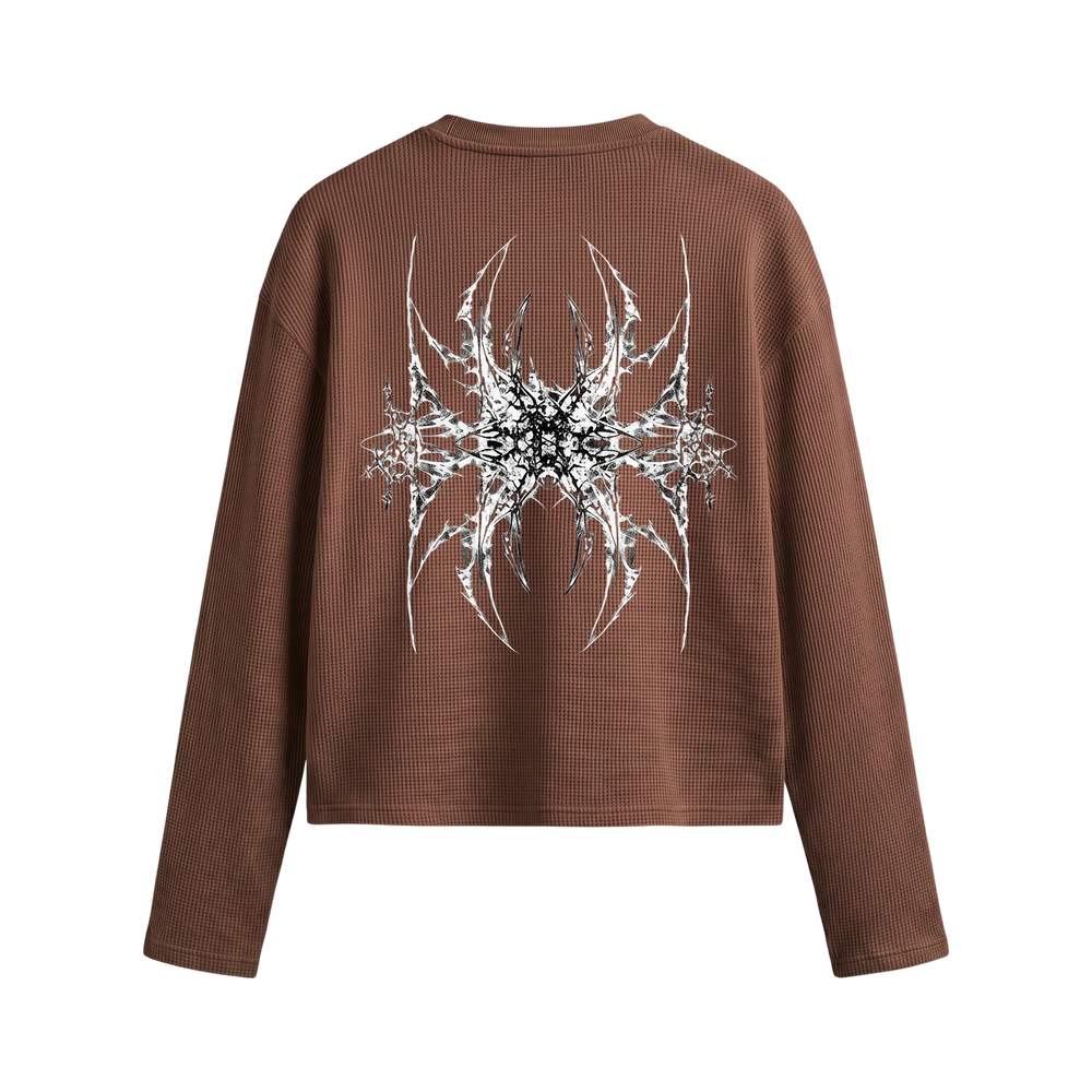 Obsidian Web Mocha Brown Waffle T-shirt