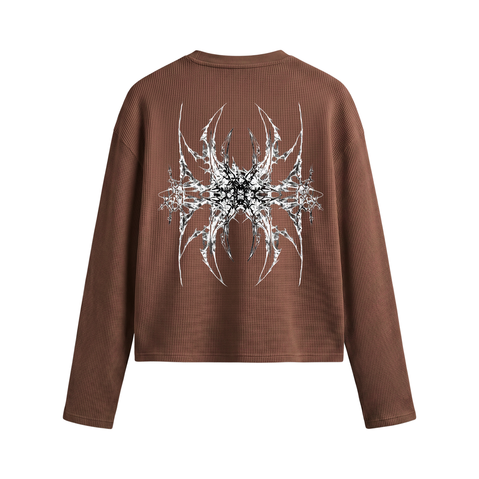Obsidian Web Mocha Brown Waffle T-shirt