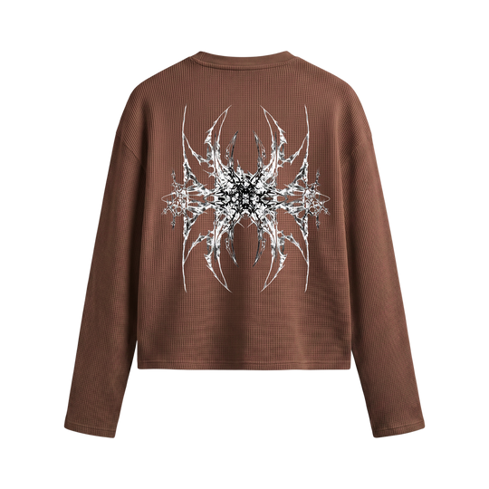 Obsidian Web Mocha Brown Waffle T-shirt
