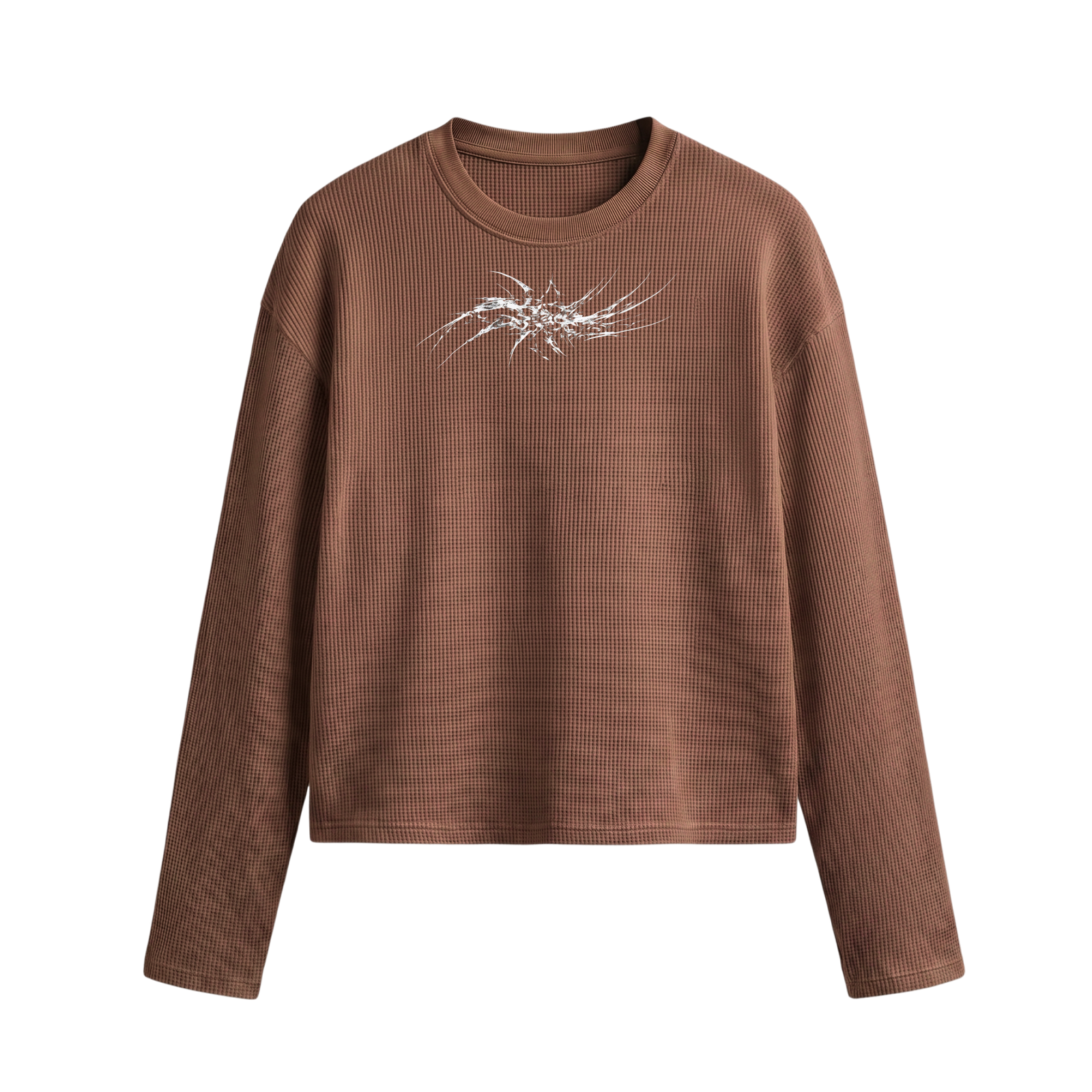 Obsidian Web Mocha Brown Waffle T-shirt