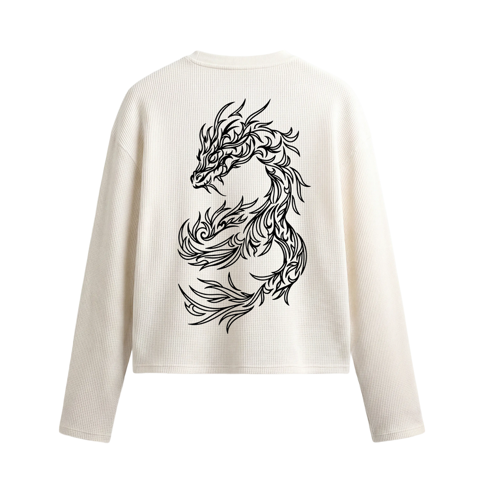 Dragon Mocha White Waffle T-shirt