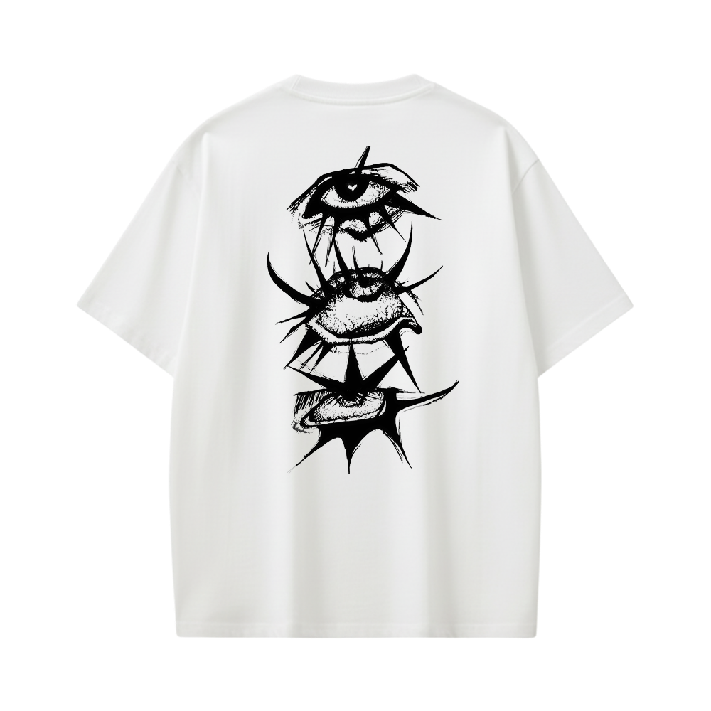 EYES BE AUYTST WHITE T-SHIRT